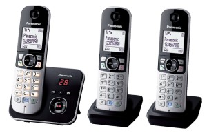 PANASONIC KX TG 6821 PDB (CZARNY) -  BEZPRZEWODOWY TELEFON STACJONARNY DECT - SEKRETARKA - TRZY SŁUCHAWKI POLSKA DYSTRYBUCJA, ODBIÓR OSOBISTY KRAKÓW