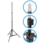 STATYW OŚWIETLENIOWY 803 - 75-230CM  MAX 2,5KG - DO LAMP MITOYA 176/480/480l/18C/21C/SUN35 - GWARANCJA PRODUCENTA