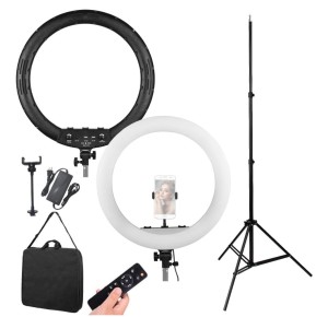 ZESTAW LAMPA PIERSCIENIOWA + STATYW - MITOYA MTY-21C LED RING 53[cm] 3000K-6000K + TORBA + STATYW OŚWIETLENIOWY 75-230 cm 2,5KG MAX | TEL: 666 987 896 | POLSKA DYSTRYBUCJA - GWARANCJA PRODUCENTA