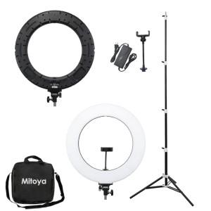 ZESTAW PIERŚCIENIOWA LAMPA LED + STATYW  - MITOYA LED RING RL-480 45 [cm] 3000-6000K Z POKROWCEM + UCHWYT NA TELEFON (RL-480CLED) + STATYW PENGUIN 230 [cm] | TEL: 666 987 896 | POLSKA DYSTRYBUCJA - GWARANCJA PRODUCENTA