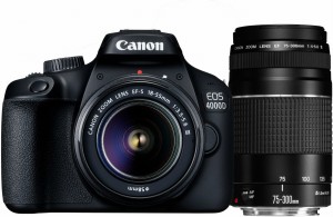 CANON EOS 4000D + 18-55 DC III + 75-300 III (CZARNY) | TEL: 666 987 896 |  OFICJALNA POLSKA DYSTRYBUCJA - GWARANCJA PRODUCENTA