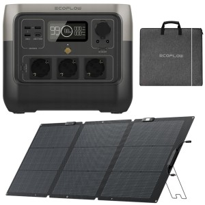 ECOFOLW RIVER 2 PRO 768Wh 800W + PANEL 160W | TEL: 666 987 896 |  AUTORYZOWANY SPRZEDAWCA - GWARANCJA 5 LAT STACJA / 2 LATA PANEL - PRZENOŚNA STACJA ZASILAJĄCA