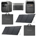  ECOFLOW DELTA 3 MAX 2048 Wh + 2X PANEL 160W | TEL: 666 987 896  | AUTORZYOWANY SPRZEDAWCA - GWARANCJA 5 LAT STACJA / 2 LATA PANELE -  PRZENOŚNA STACJA ZASILANIA 2048 Wh UPS 2400W / 4800W 