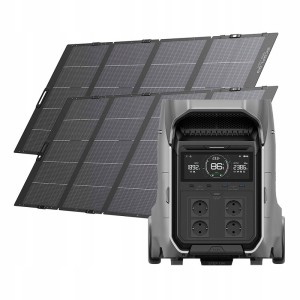 ECOFLOW DELTA PRO 3 4096WH + 2X PANEL 400W NEXTGEN | TEL: 666 987 896 | AUTORYZOWANY SPRZEDAWCA - GWARANCJA 5 LAT STACJA / 2 LATA PANELE - PRZENOŚNA STACJA ZASILAJĄCA