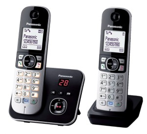  PANASONIC KX TG 6821 PDB (CZARNY) -  BEZPRZEWODOWY TELEFON STACJONARNY DECT - SEKRETARKA - DWIE SŁUCHAWKI POLSKA DYSTRYBUCJA, ODBIÓR OSOBISTY KRAKÓW