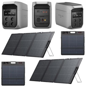 ECOFLOW DELTA 3 MAX PLUS 2048WH + 2X PANEL 160W NAJNOWSZEJ GENERACJI | TEL: 666 987 896 | AUTORZYOWANY SPRZEDAWCA - GWARANCJA 5 LAT STACJA / 2 LATA PANELE - PRZENOŚNA STACJA ZASILANIA  2048WH X-FUSION 3000W