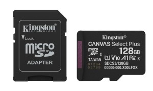KARTA PAMIĘCI KINGSTON CANVAS SELECT PLUS MICROSDXC 128GB UHS-I U1 V10 A1 ODCZYT 150MB/s | GWARANCJA PRODUCENTA